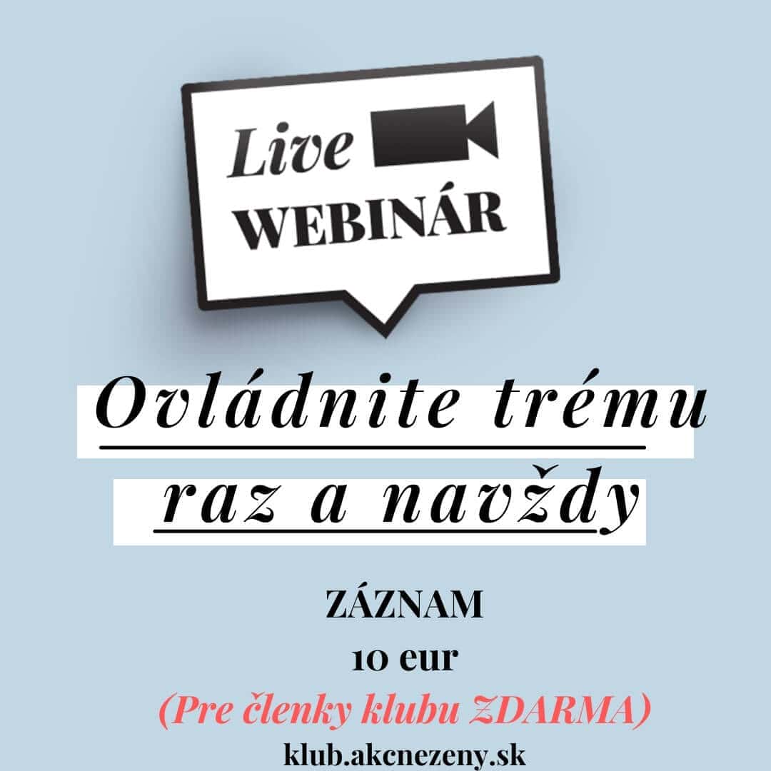 Ovládnite trému raz a navždy